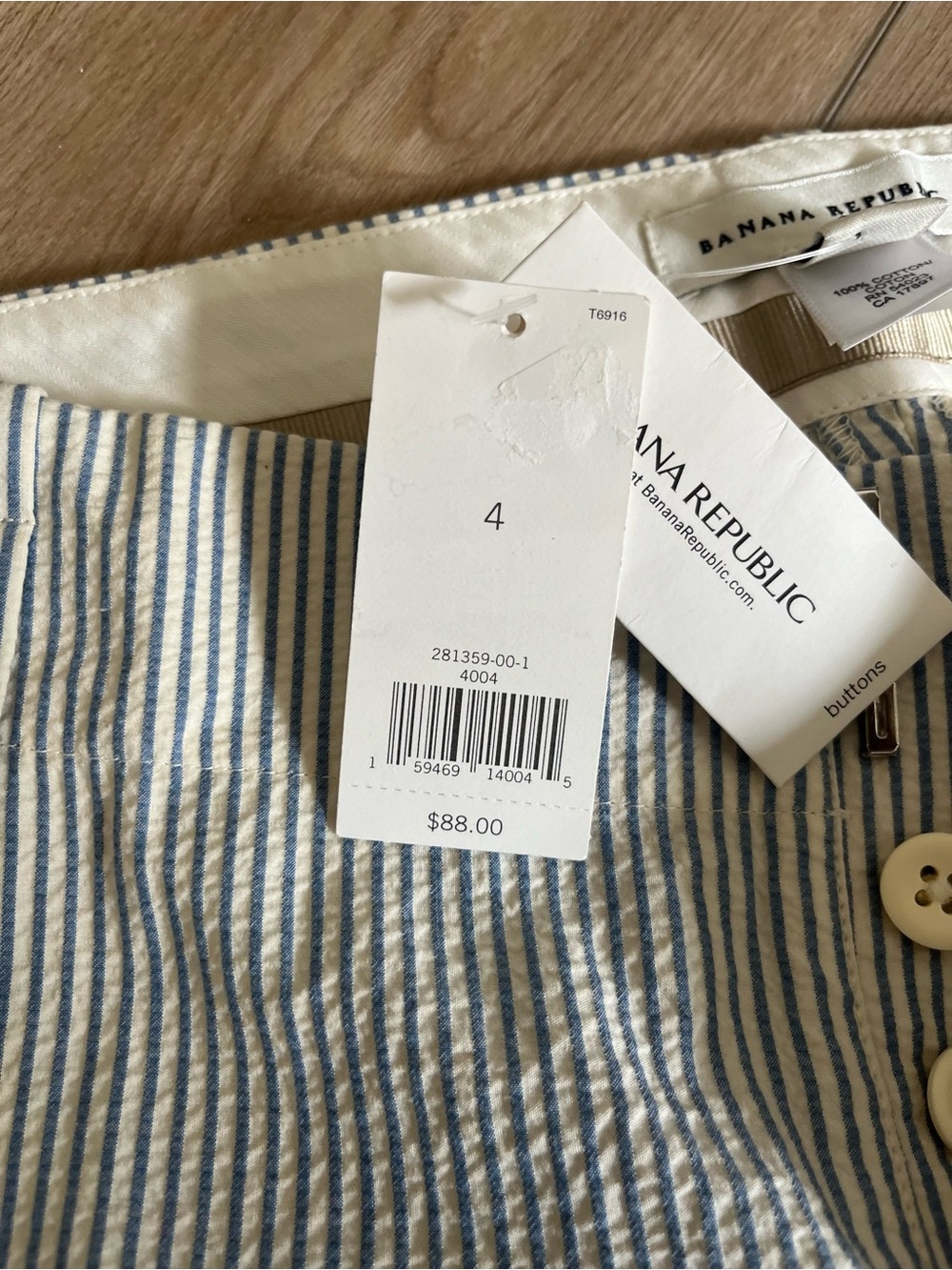 NWT Banana Republic Blue and White Striped Pants